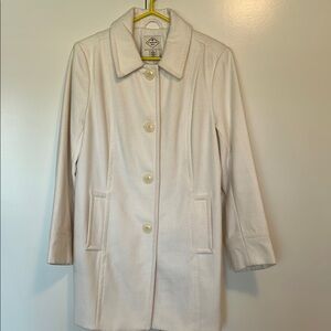 Classic St.John’s Bay Cream Women's Coat. Size large